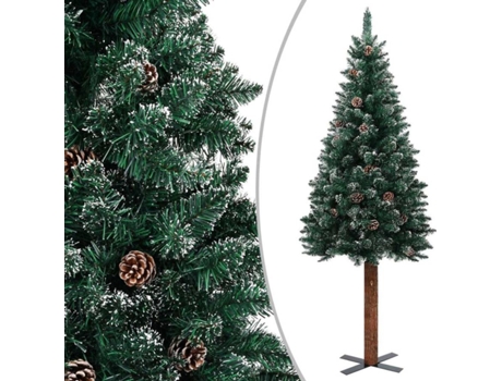 Árvore de Natal VIDAXL (PVC - Madeira - Aço - Verde - 210 cm)