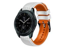 Pulseira De Silicone Bicolor Com Malha De 20 Mm