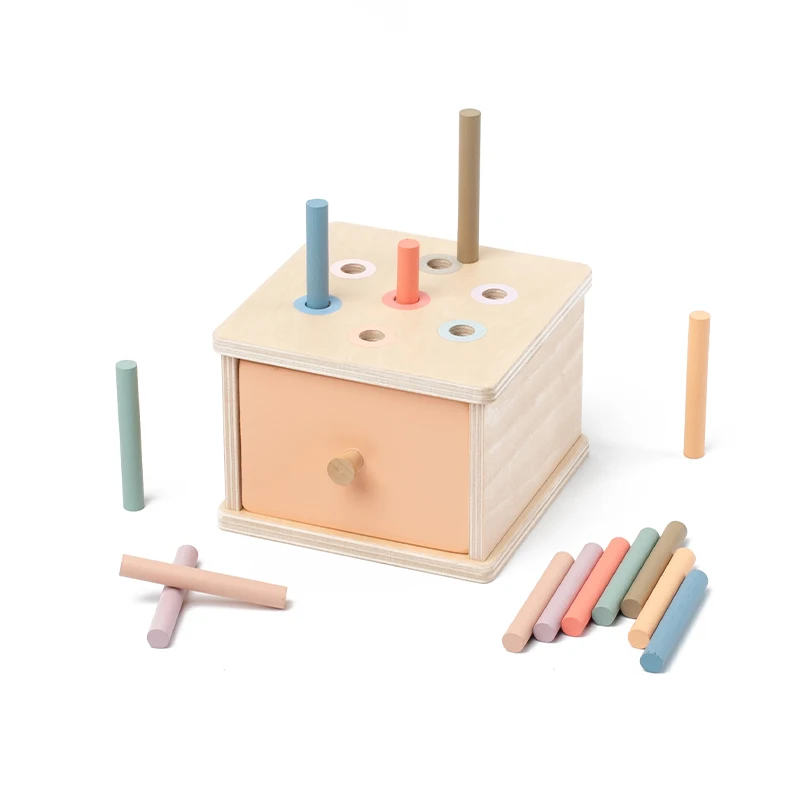 Materiais Didáticos Montessori, Brinquedos De Madeira, Caixas Para Classificação De Cores E Correspondência De Formas.