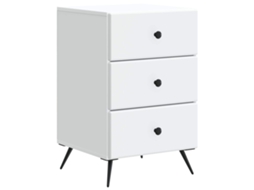Maison Exclusive - Armário De Cabeceira Com Gaveta Branco 43 X 41 X 66,5 Cm