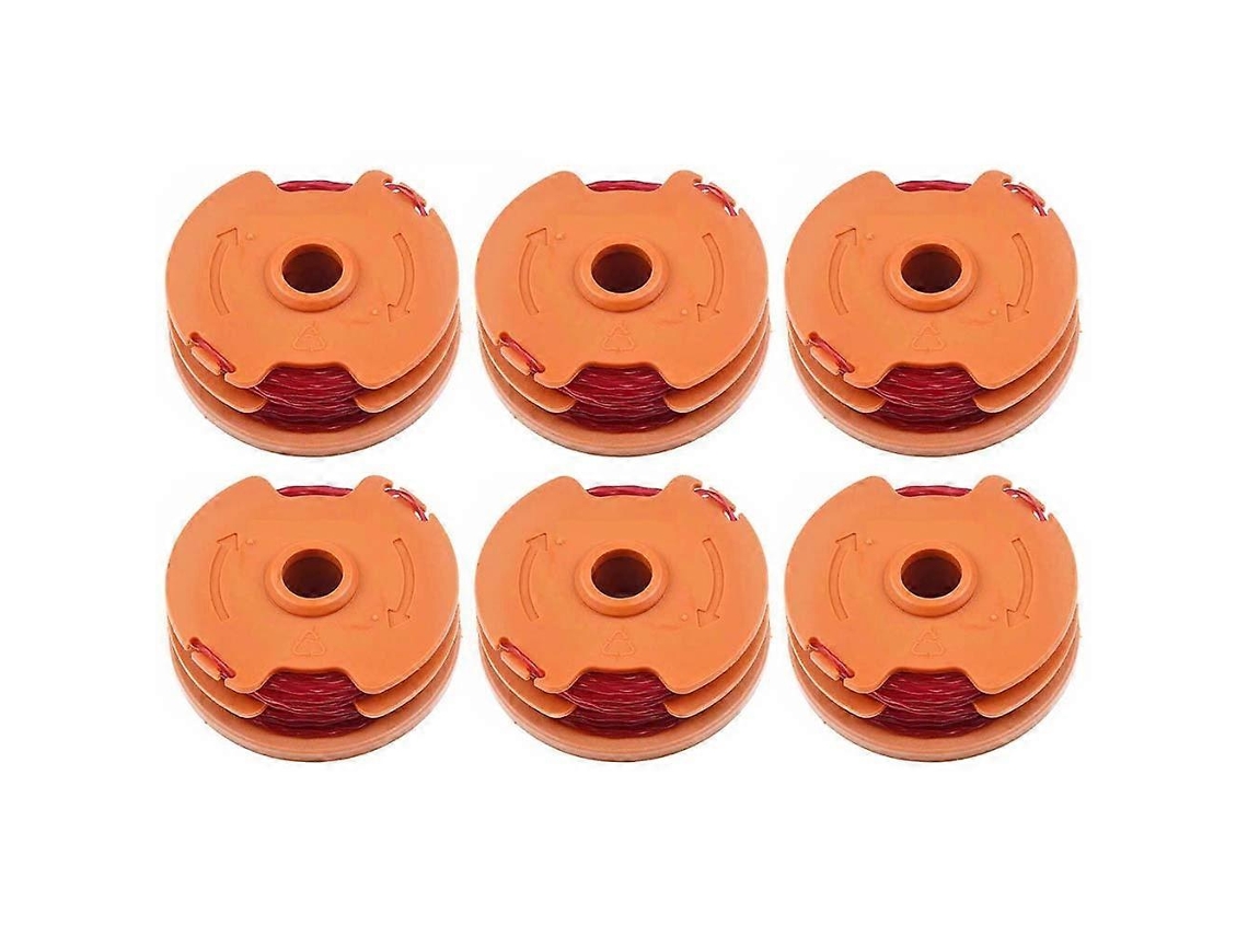 Conjunto De 6 Bobinas De Fio De Nylon Para Aparador De Grama Worx Wa0007