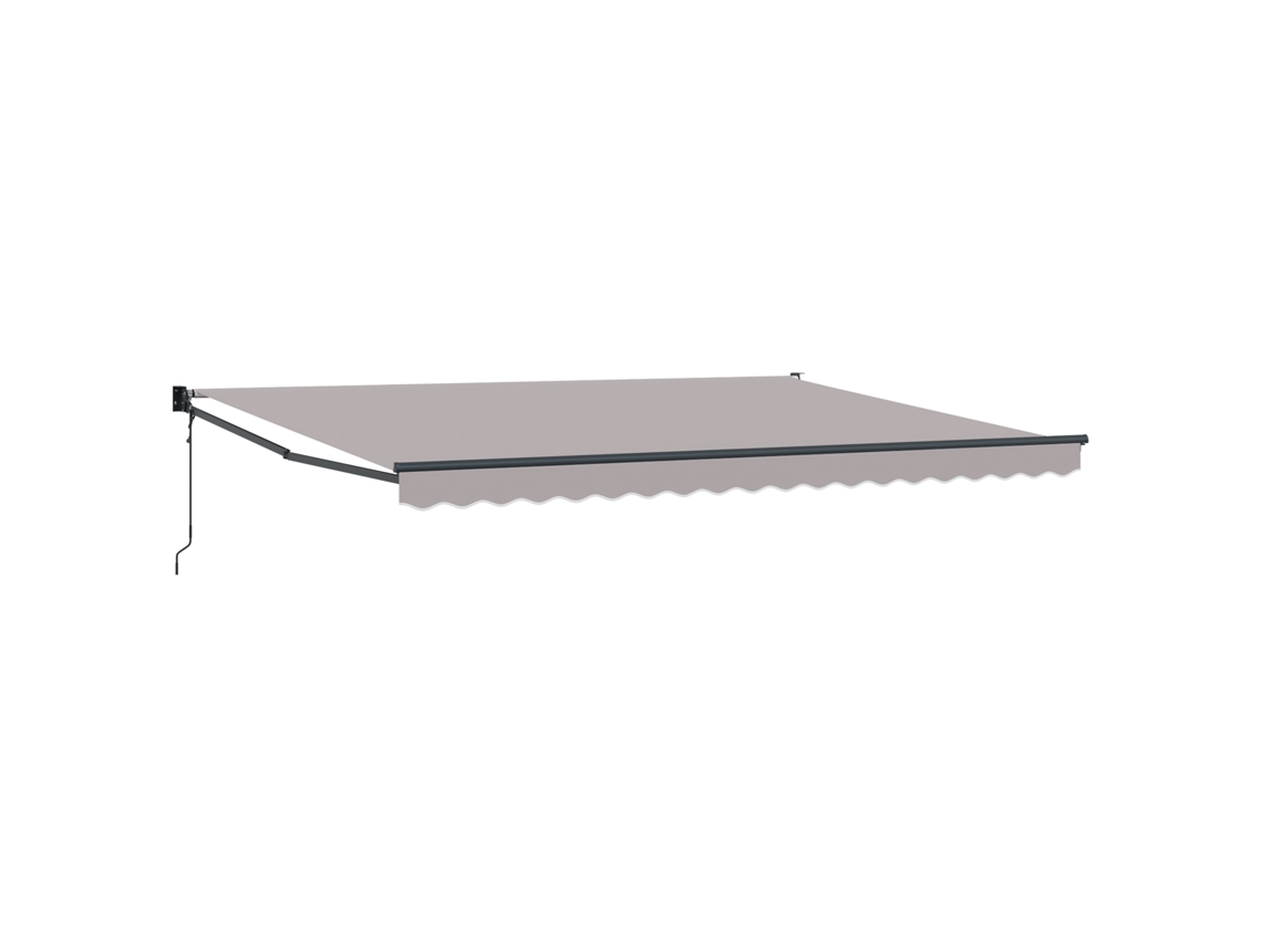 Toldo Retrátil Automático Cinza Claro Vidaxl Cinzento Poliéster