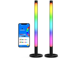 Luminária De Ambiente Inteligente Com Sincronização Música, 16 Milhões De Cores, Led Regulável, Luz Noturna Controlada