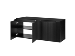 Móvel de casa de banho para lavatório Newport com 4 portas 160x60x40 cm - Preto [EN.CASA]