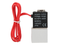 Válvula Solenoide De Ação Direta 220vac Corpo Alumínio Água Ar Óleo Ip65 G1/4in