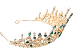 Coroa Nuobesty Em Estilo Barroco Com Strass Transparentes, Acessório De Cabeça Hipoalergênico Para Noivas.