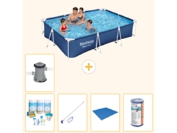 Bestway Piscina Bestway Steel Pro Retangular - 300x201x66 Cm - 6-peças S22080