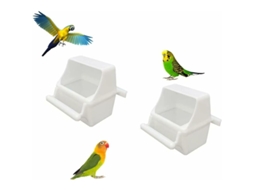 Alimentador Automático para Pássaros Pequenos, Gaiola Anti derramamento, Comedouro Suspenso, Comedouro de Plástico e Bebedouro 2 Peças AQUAFORGE