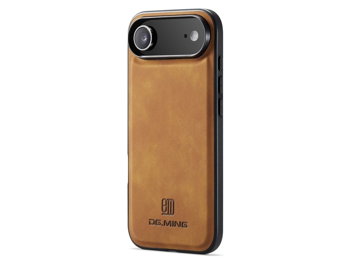 Capa Para Celular Dg.ming Para Iphone Air Em Couro Pu Híbrido Com Pc E Tpu - Marrom