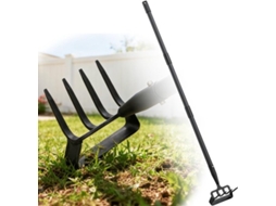 Scoice- Chaveira Para Jardim 2 Em 1 - Chaveira/cultivador - Peso Leve - Aço Longo (182 Cm) - Ferramenta Para Jardim - Aviso De Segurança