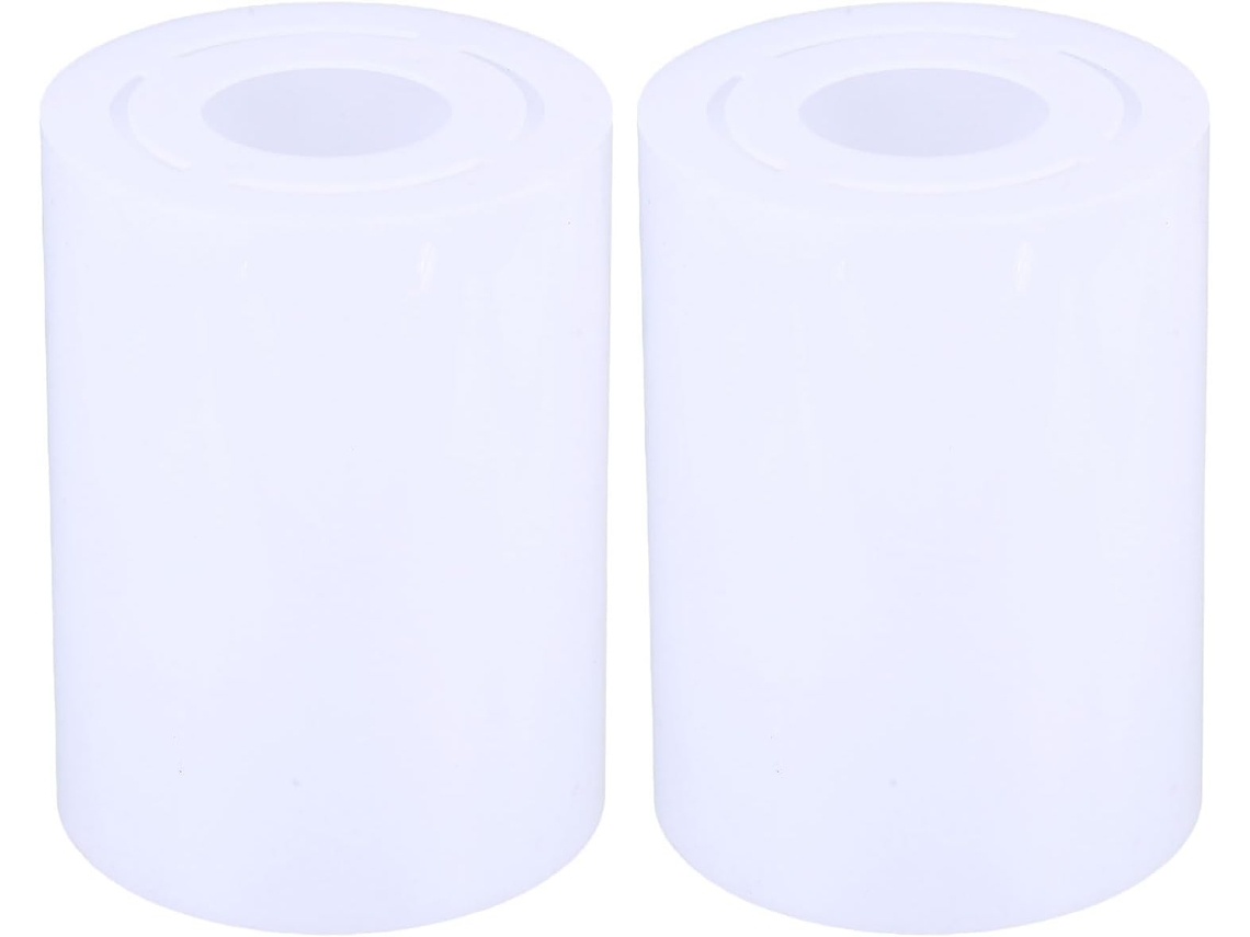Conjunto De 2 Abajures Cilíndricos Leitosos De 95x130 Mm Para Soquete E27, Estilo Contemporâneo.