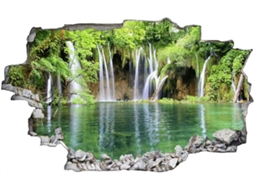 Adesivos Muraux Rio Natureza Paisagem Selva Lake Adesivo Adesivo Mural Para Salão De Beleza Quarto Cozinha Escritório Adulto Criança 62x92cm