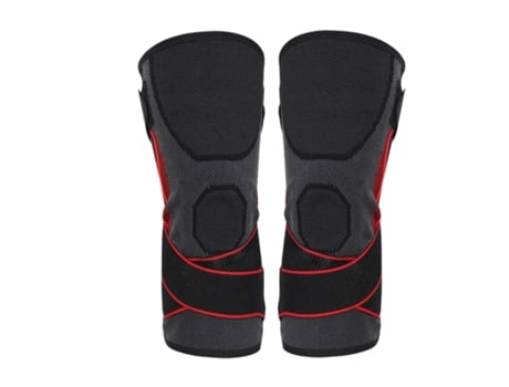 Joelheira Esportiva De Nylon Elástica Com Suporte Antiderrapante Joelho Capa Protetora Vermelha Eioororriy