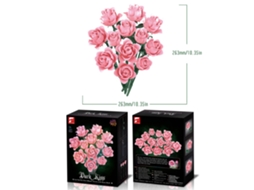 (rosa, 585 Peças) Blocos De Construção Educativos, Enfeites De Mesa Em Formato De Flor, Brinquedos Decorativos