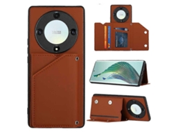 Capa Para Celular Com Textura De Pele Pu Tpu Slots Para Cartão Pc