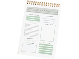 Caderno espiral A5 para planejamento diário, com espaço para papel e escrita, estilo elegante para escritório e casa.