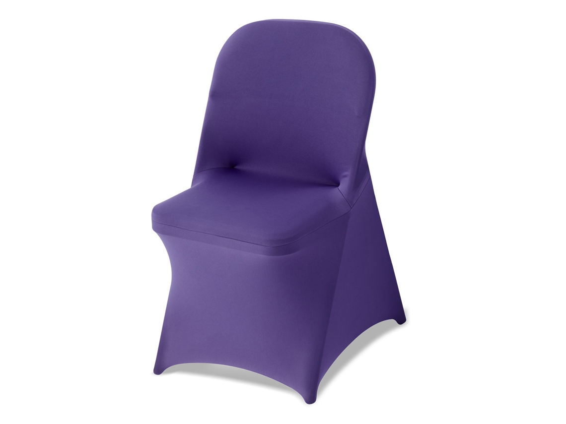 Vevor Capa Elástica Para Cadeiras Até 45 X 46 X 77 Cm 50 Peças, Roxo