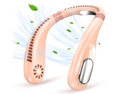 Ventilador de Pescoço Portátil, Ventiladores Pessoais Recarregáveis de 6000mah Ventilador Portátil de Resfriamento de 360° Yizhood (rosa)