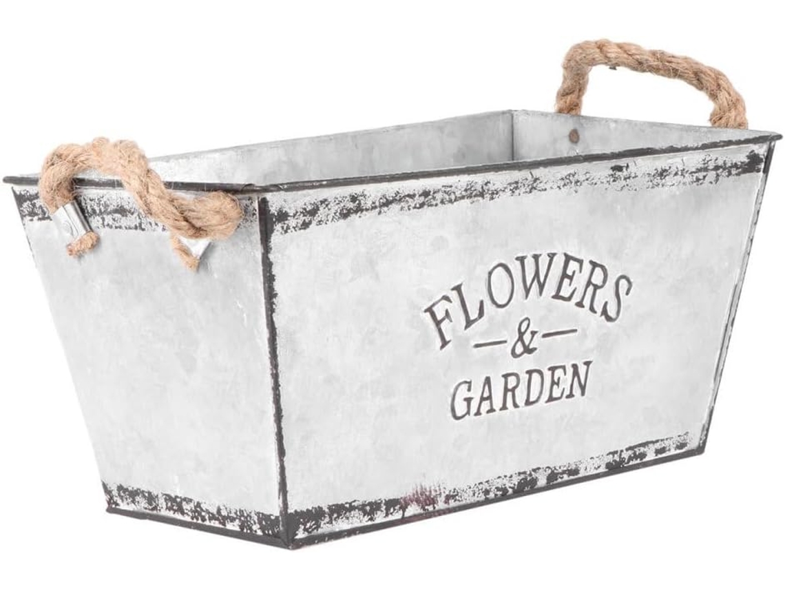 Balde De Ferro Com Alça, Decoração Simples Para Flores Secas, Material
