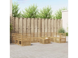 Vidaxl Conjunto De Sofás Para Exterior 11 Unid. Branco