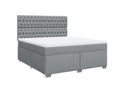 Box Spring Bed, Box Spring Beds Vidaxl Cinzeto Tecido (180 X 200 Cm)