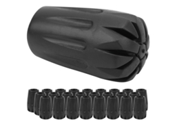 Ponta de Cana de Metal com Borracha 25un