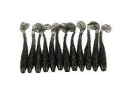 Anub 12pcs Isca Artificial T Tail Pvc 70mm 2.9g Worm Bait com Cheiro Atrativo para Pesca em Águas Diversas