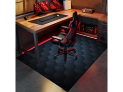 Tapete Cadeira Piso Escritório Protetor Antiderrapante 100 X 110 Cm Madeira Gamer, Escritório, Madeira,