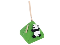 Carteira de Moedas Triangular em Feltro com Forma Zongzi e Capacidade para Chaves e Cosméticos S/MARCA
