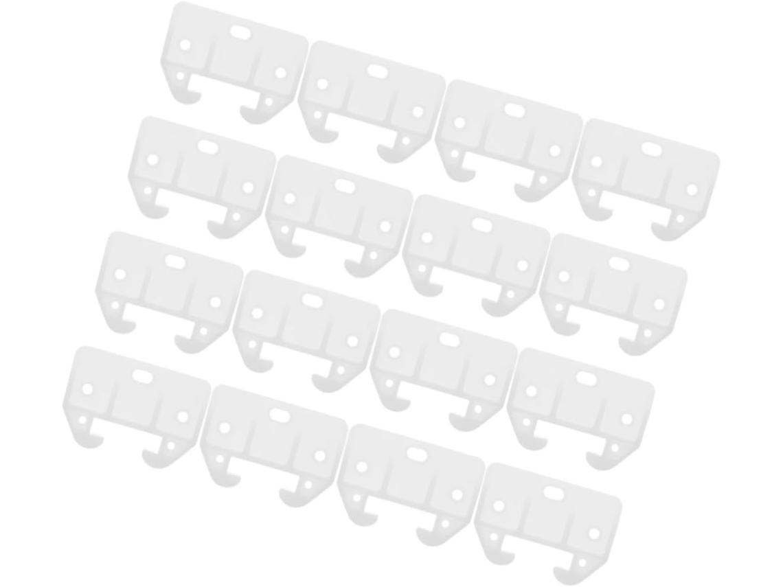 Fomiyes Conjunto De 16 Corrediças Para Gavetas, Batentes De Plástico Branco, Design De Encaixe Estável, Fácil Instalação