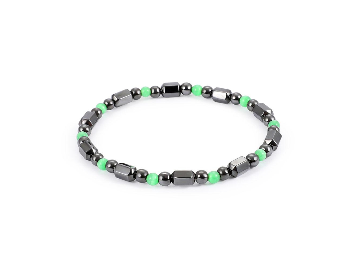 Pulseira Magnética Terapia Hematita Para Emagrecimento Bijuteria
