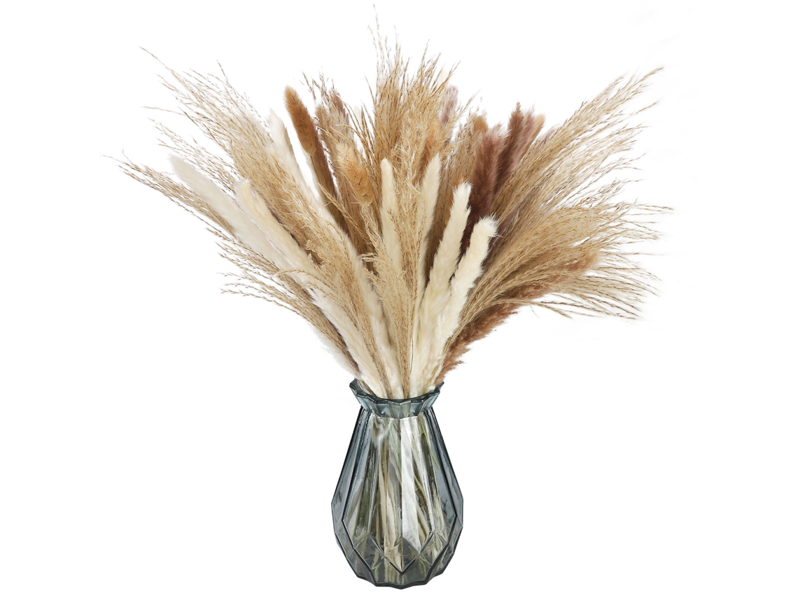 Conjunto de Arranjos Naturais de Grama e Duster em Tons Brancos 85 Peças LAXISCREED