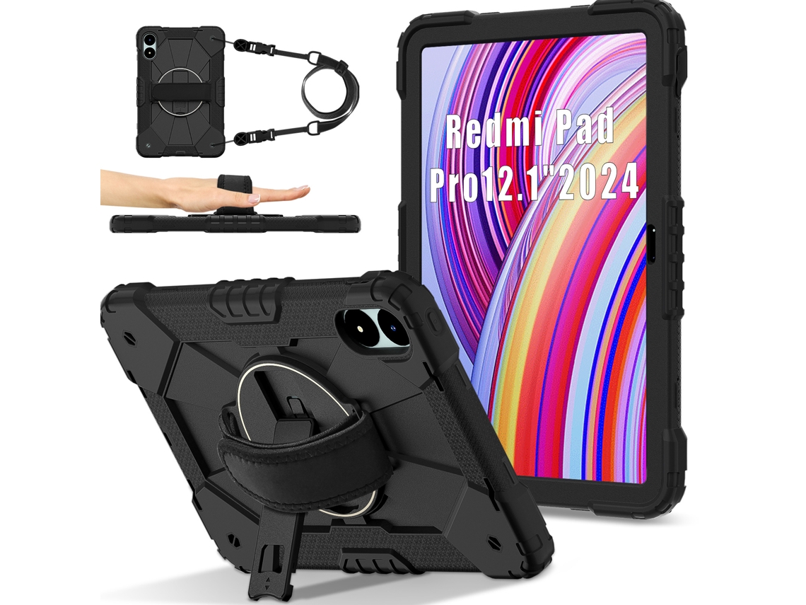 Lurelia Capa Para Redmi Pad Se 8.7 (2024), Silicone, Preto, Proteção Contra Quedas