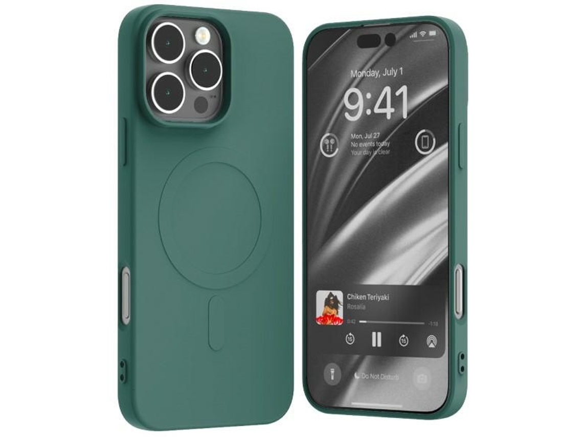 Capa Magsafe para iPhone 16 Pro Max MERCURY Silicone Verde