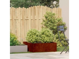 Vidaxl Floreira Enferrujada 80x80x30 Cm Aço Resistente