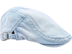 Boina Masculina Vintage Leve E Resistente Em Denim, Estilo Britânico.