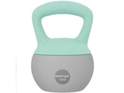 Kettlebell de 12kg, peso russo preenchido de areia metálica, alça antiderrapante, Ø21x30cm cinzento BTFORUS
