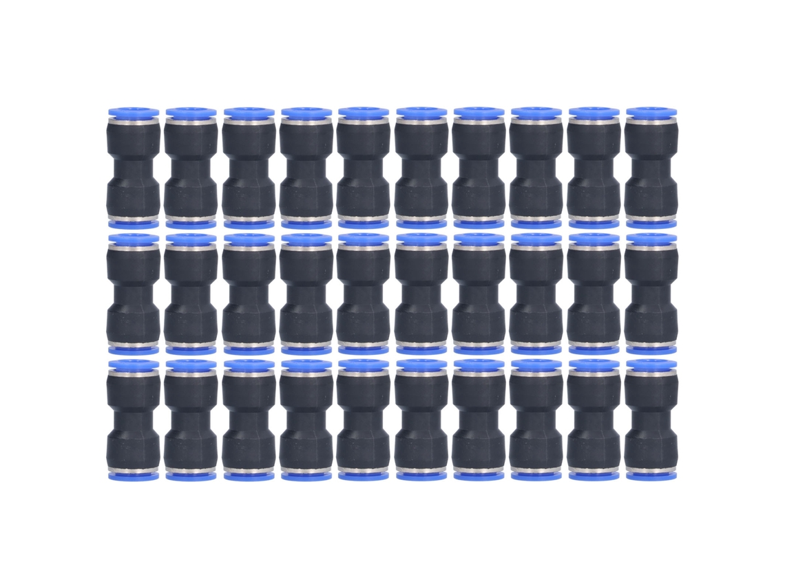 30pcs Conector Pneumático Reto Push To Connect Para Tubo De Ar Acessórios Industriais Pu-14