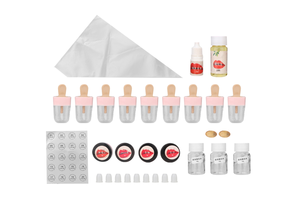 Kit De Ferramentas Para Fazer Brilho De Lábios Diy