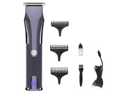 Máquina de Cortar Cabelo Elétrica com Visor Digital Lcd, Máquina de Cortar Cabelo Recarregável MDUG (cinza)