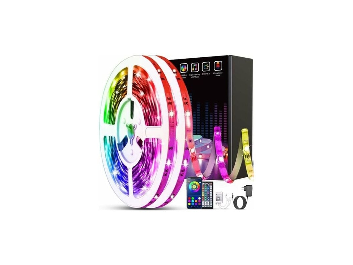 Fita De Led Bf 30m Led Para Quarto Bluetooth, Controlada Por Aplicativo, Controle Remoto Led Para Quarto Classe Energética A Slowmoose