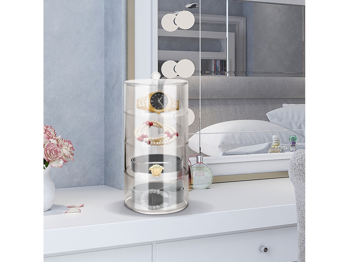 2 Layers Acrylic Belt Organizer (stackable, Transparent) Eoocoo
