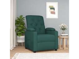 Vidaxl Poltrona Reclinável Tecido Verde-escuro