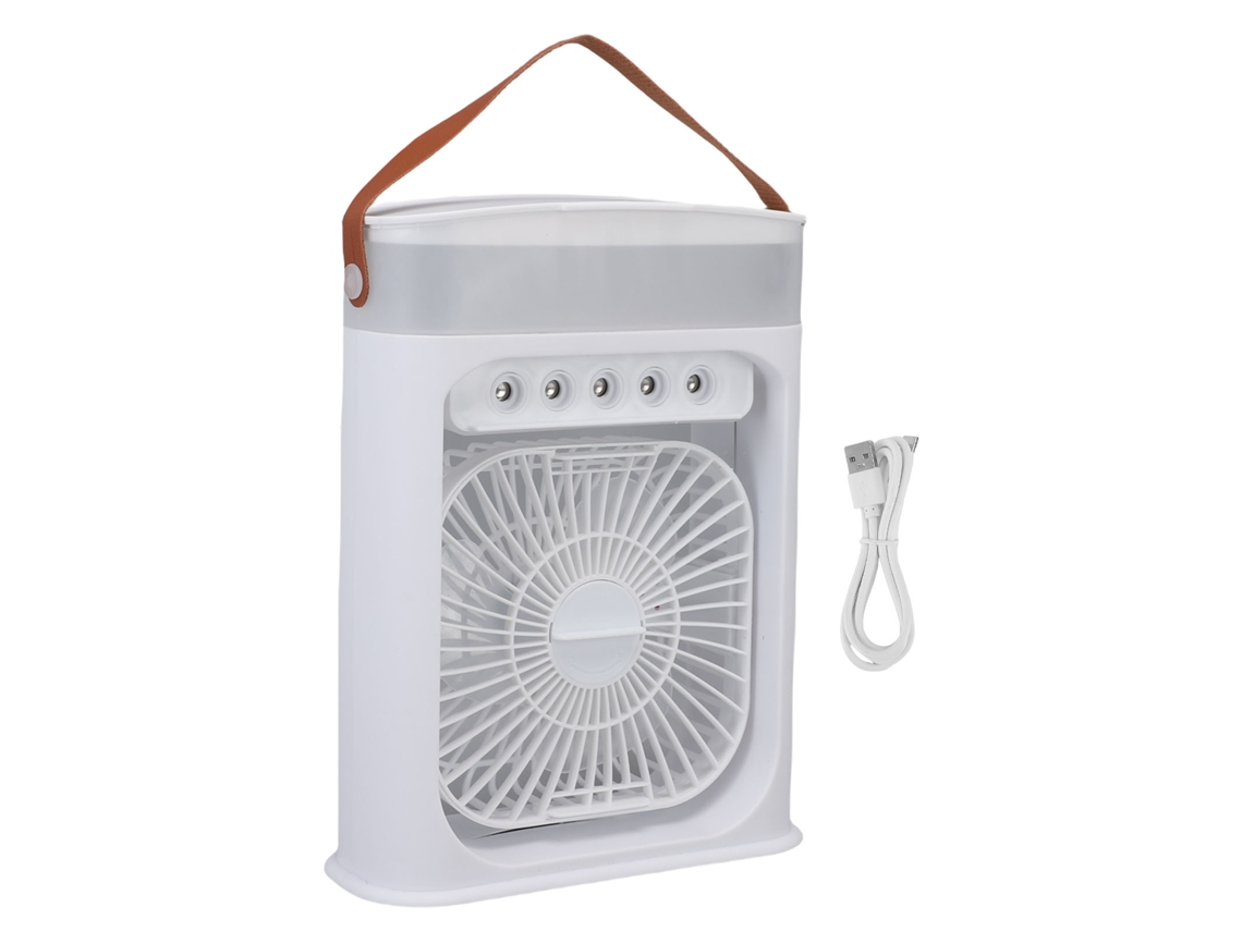 Ventilador De Ar Com Spray Laxiscreed Branco, Multifuncional, Usb, Compatível Com Água, Para Mesa E Ar Condicionado