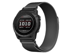 Bracelete para Garmin Aço Inoxidável Milanês Magnético Preta XIAOMOYU (20mm)