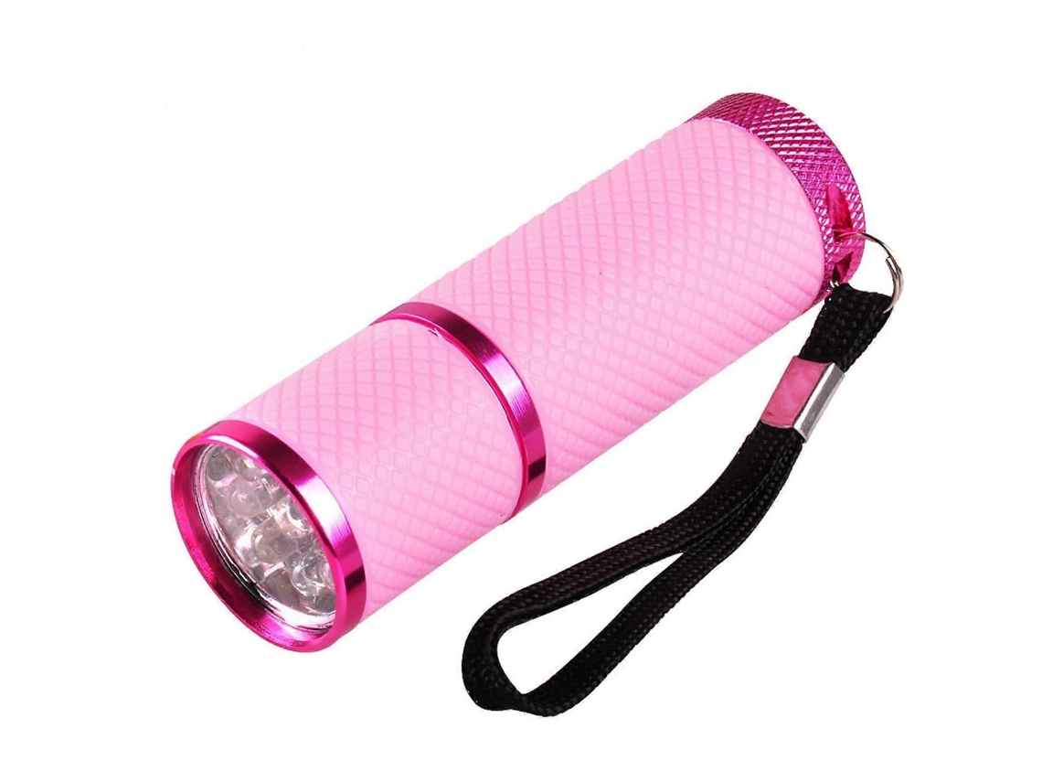 Lâmpada de Unhas Aveki com 9 LEDs, Mini Secador UV para Unhas de Gel e Esmalte, Lanterna Portátil para Nail Art Rosa GOKOCO