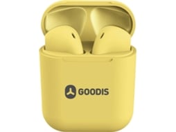 Auriculares Bluetooth True Wireless GOODIS Bt (In Ear - Microfone - Amarelo)