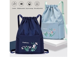 Mochila Dobrável com Cordão e Bolsos Resistentes À Água, Ideal para Academia, Compras, Esportes e Ioga. GOKOCO