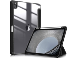 Capa para iPad Air 5ª/4ª geração 2023, preta, microfibra, suporte magnético 2ª geração