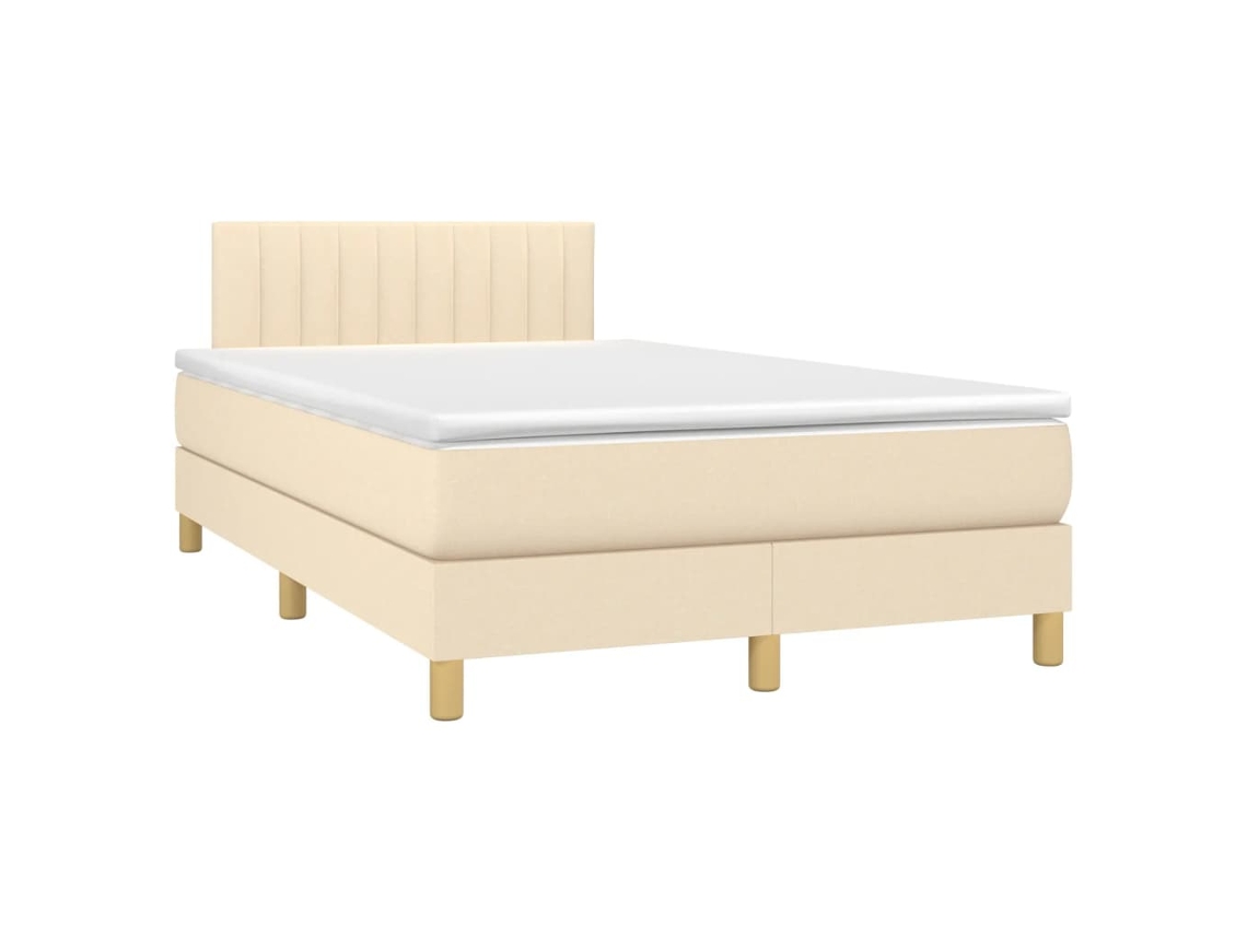 Box Spring Bed, Box Spring Beds Vidaxl Creme Tecido (120 X 190 Cm)